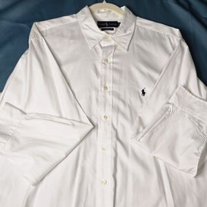 Ralph Lauren Men's White 17 32/33 Shirt Long Sleeve Button Down